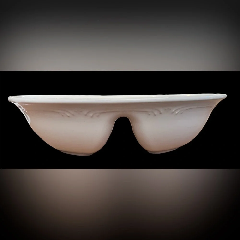 Pfaltzgraff divided ceramic serving dish white vintage